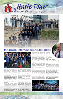 "Haste Töne" - die Zeitung der Stadtkapelle Schmallenberg